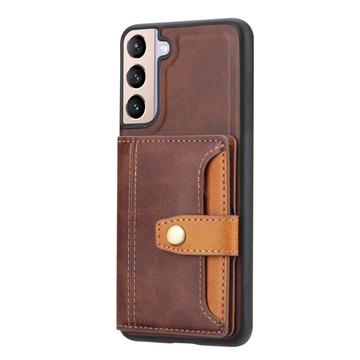 Samsung Galaxy S24+ Retro Style Cover med Pung - Brun