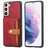 Samsung Galaxy S24+ Retro Style Cover med Pung - Rød