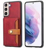 Samsung Galaxy S24+ Retro Style Cover med Pung - Rød