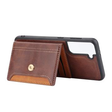 Samsung Galaxy S24+ Retro Style Cover med Pung - Rød