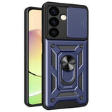 Samsung Galaxy S24+ Roterende Ring Hybrid Cover med Kameraskjold - Blå