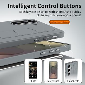 Samsung Galaxy S24+ Smart hybrid cover med stående greb - mørkegrå