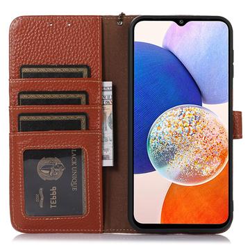 Samsung Galaxy S24+ Læderpung med RFID - Brun
