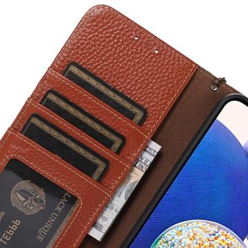 Samsung Galaxy S24+ Læderpung med RFID - Brun