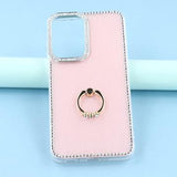Samsung Galaxy S25/S24 CrystalGlow Hybrid Cover med Ringholder - Pink