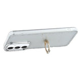 Samsung Galaxy S25/S24 CrystalGlow Hybrid Cover med Ringholder - gennemsigtig