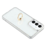 Samsung Galaxy S25/S24 CrystalGlow Hybrid Cover med Ringholder - gennemsigtig