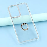 Samsung Galaxy S25/S24 CrystalGlow Hybrid Cover med Ringholder - gennemsigtig