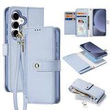 Samsung Galaxy S25 Dux Ducis Lawa Wallet læderetui m. magnetisk cover - babyblå