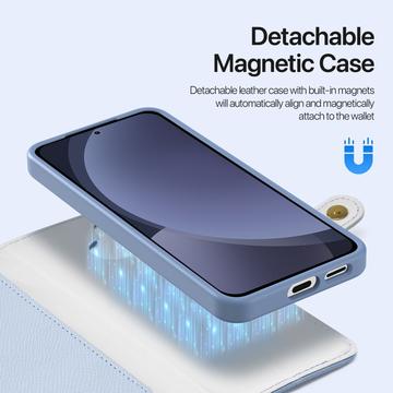 Samsung Galaxy S25 Dux Ducis Lawa Wallet læderetui m. magnetisk cover - babyblå