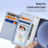Samsung Galaxy S25 Dux Ducis Lawa Wallet læderetui m. magnetisk cover - babyblå