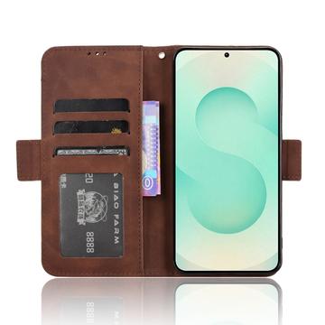 Samsung Galaxy S25 Edge Kortholder Pung Etui - Brun