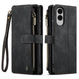 Samsung Galaxy S25 Edge Caseme C30 Multifunktionel Pung - Sort