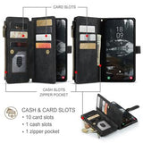 Samsung Galaxy S25 Edge Caseme C30 Multifunktionel Pung - Sort