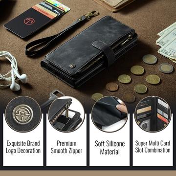Samsung Galaxy S25 Edge Caseme C30 Multifunktionel Pung - Sort