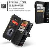 Samsung Galaxy S25 Edge Caseme C30 Multifunktionel Pung - Sort