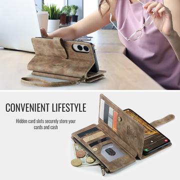 Samsung Galaxy S25 Edge Caseme C30 Multifunktionel Pung - Brun
