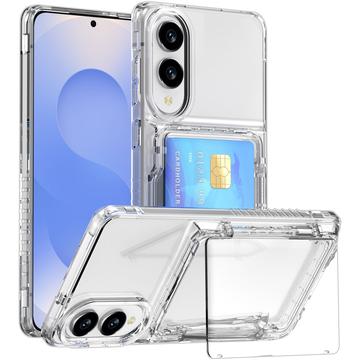 Samsung Galaxy S25 Edge Gennemsigtigt Cover med Kortholder
