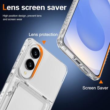 Samsung Galaxy S25 Edge Gennemsigtigt Cover med Kortholder