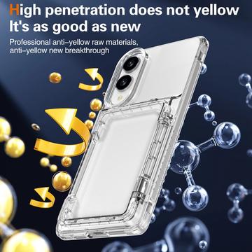 Samsung Galaxy S25 Edge Gennemsigtigt Cover med Kortholder