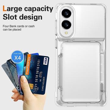 Samsung Galaxy S25 Edge Gennemsigtigt Cover med Kortholder