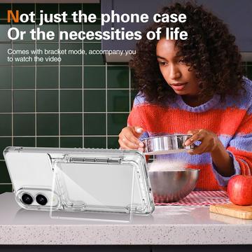 Samsung Galaxy S25 Edge Gennemsigtigt Cover med Kortholder