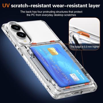 Samsung Galaxy S25 Edge Gennemsigtigt Cover med Kortholder