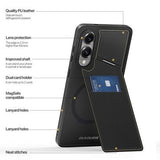 Samsung Galaxy S25 Edge Dux Ducis Rafi II Magnetisk Cover med kickstand og kortholdere - Sort