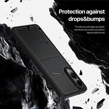 Samsung Galaxy S25 Edge Dux Ducis Rafi II Magnetisk Cover med kickstand og kortholdere - Sort