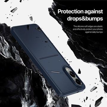 Samsung Galaxy S25 Edge Dux Ducis Rafi II magnetisk cover med kickstand og kortholdere - Blå