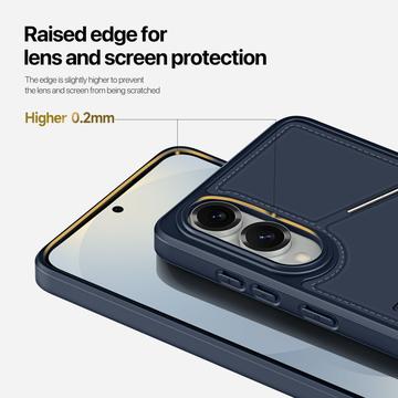 Samsung Galaxy S25 Edge Dux Ducis Rafi II magnetisk cover med kickstand og kortholdere - Blå