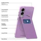Samsung Galaxy S25 Edge Dux Ducis Rafi II Magnetisk cover med kickstand og kortholdere - Lilla