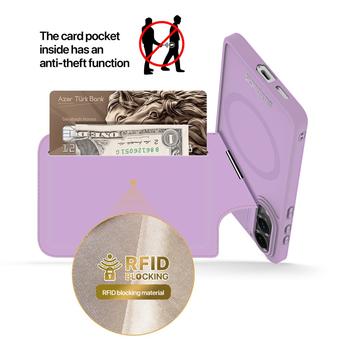 Samsung Galaxy S25 Edge Dux Ducis Rafi II Magnetisk cover med kickstand og kortholdere - Lilla