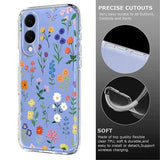 Samsung Galaxy S25 Edge TPU-cover med blomstermønster - tusindfryd