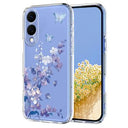Samsung Galaxy S25 Edge TPU-cover med blomstermønster - Lilla