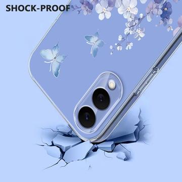Samsung Galaxy S25 Edge TPU-cover med blomstermønster - Lilla
