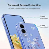 Samsung Galaxy S25 Edge TPU-cover med blomstermønster - Lilla