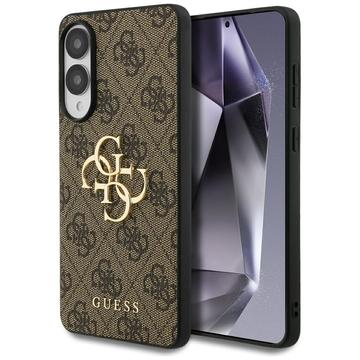 Samsung Galaxy S25 Edge Guess 4G Big Metal Logo Hybrid Cover - Brun