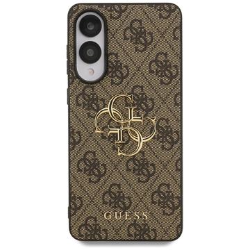 Samsung Galaxy S25 Edge Guess 4G Big Metal Logo Hybrid Cover - Brun