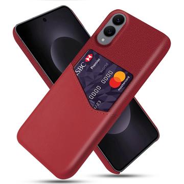 Samsung Galaxy S25 Edge KSQ Cover med Kortholder - Rød