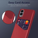 Samsung Galaxy S25 Edge KSQ Cover med Kortholder - Rød