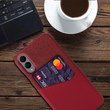 Samsung Galaxy S25 Edge KSQ Cover med Kortholder - Rød