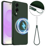 Samsung Galaxy S25 Edge Liquid Silikone Cover - MagSafe Kompatibel - Mørkegrøn