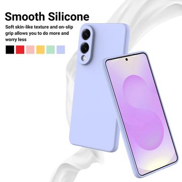 Samsung Galaxy S25 Edge Flydende silikone cover med håndrem - Lilla