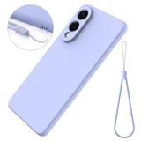 Samsung Galaxy S25 Edge Flydende silikone cover med håndrem - Lilla