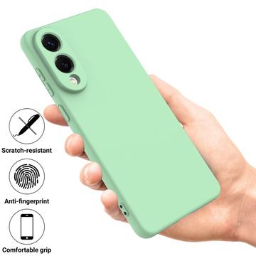 Samsung Galaxy S25 Edge Flydende silikone cover med håndrem - grøn