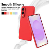 Samsung Galaxy S25 Edge Flydende silikone cover med håndrem - rød