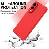 Samsung Galaxy S25 Edge Flydende silikone cover med håndrem - rød