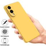 Samsung Galaxy S25 Edge Flydende silikone cover med håndrem - gul
