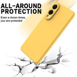 Samsung Galaxy S25 Edge Flydende silikone cover med håndrem - gul